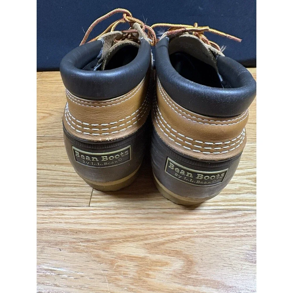L.L. Bean Boots Mens Size 13 Tan Bean Boot Brown/Gum Waterproof Low Top